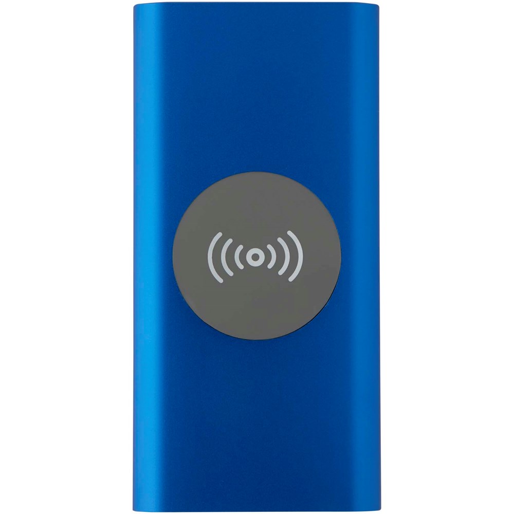 Juice 8000 mAh Typ-C kabellose Powerbank aus recyceltem Aluminium royalblau