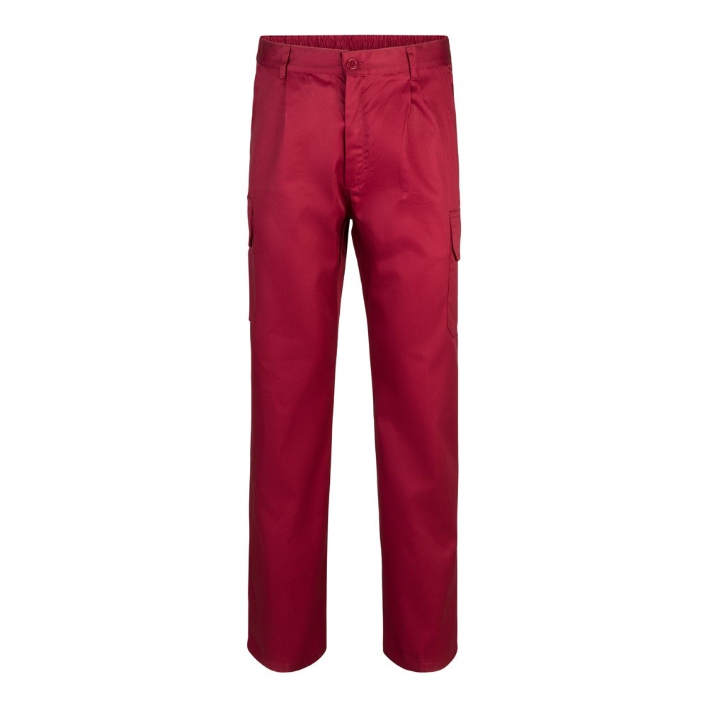 VL MABON Pantalon sergé, multipoches (200g/m²), en coton (35%) et polyester (65%) Bordeaux