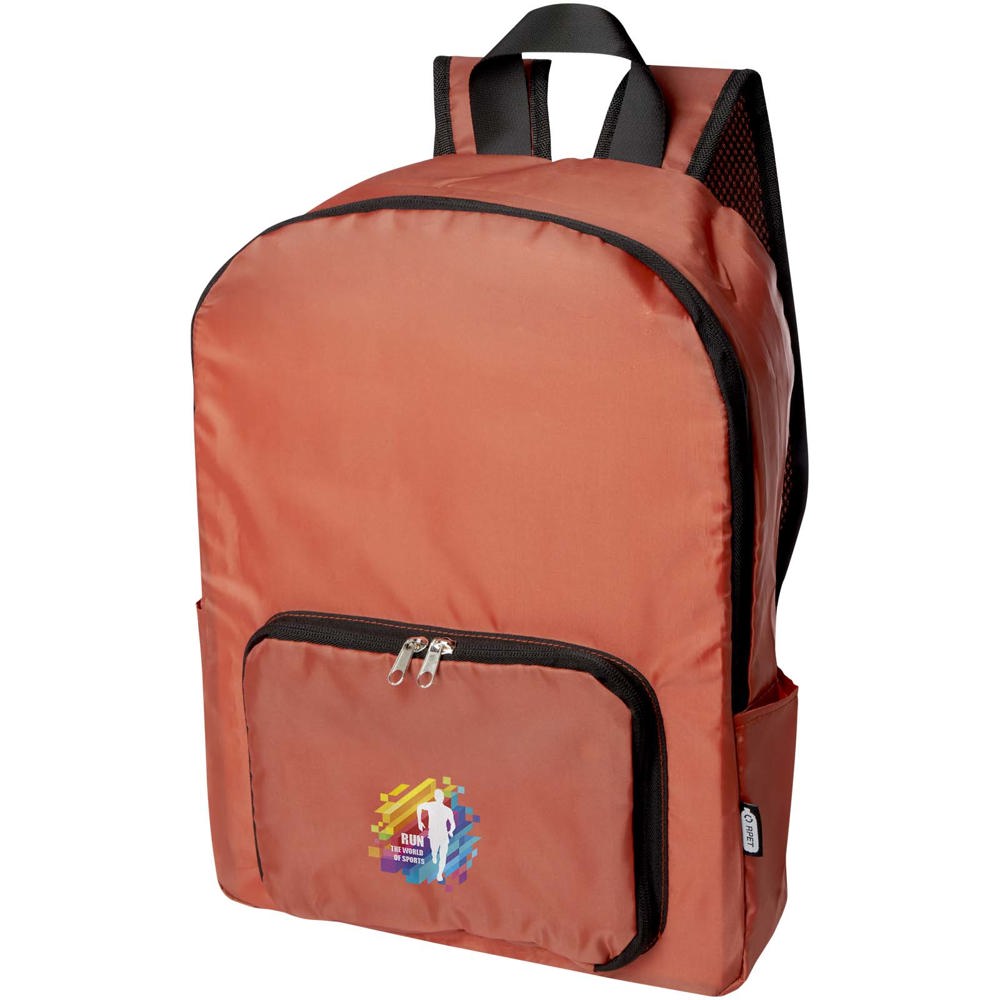 EcoFold faltbarer RPET Rucksack 15 L Brick