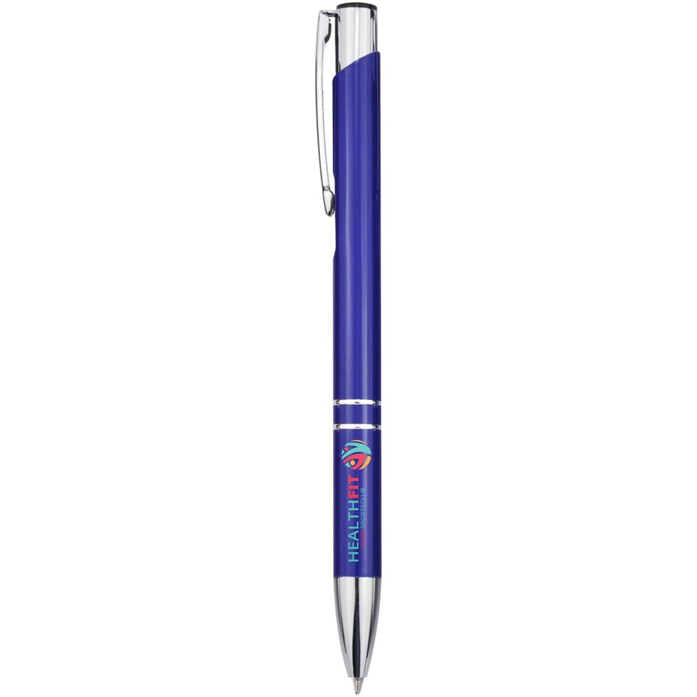 Moneta Kugelschreiber aus recyceltem Aluminium (blaue Mine) royalblau