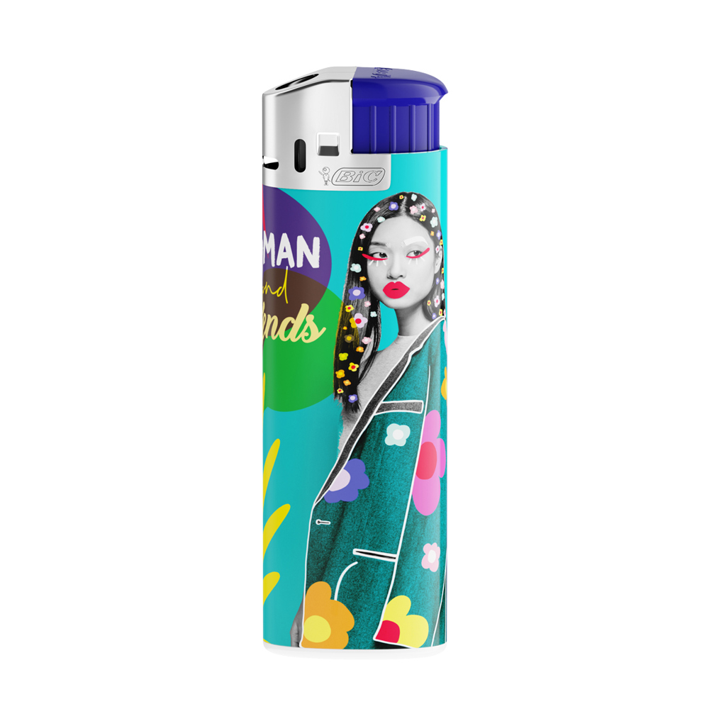 Piezo-Feuerzeug Digitaldruck BIC J38 blau