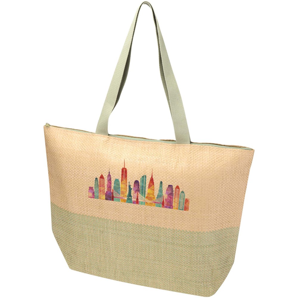 Rhythm grosse Strohpapier Tragetasche mit Reissverschluss, 21 l ziegelstein
