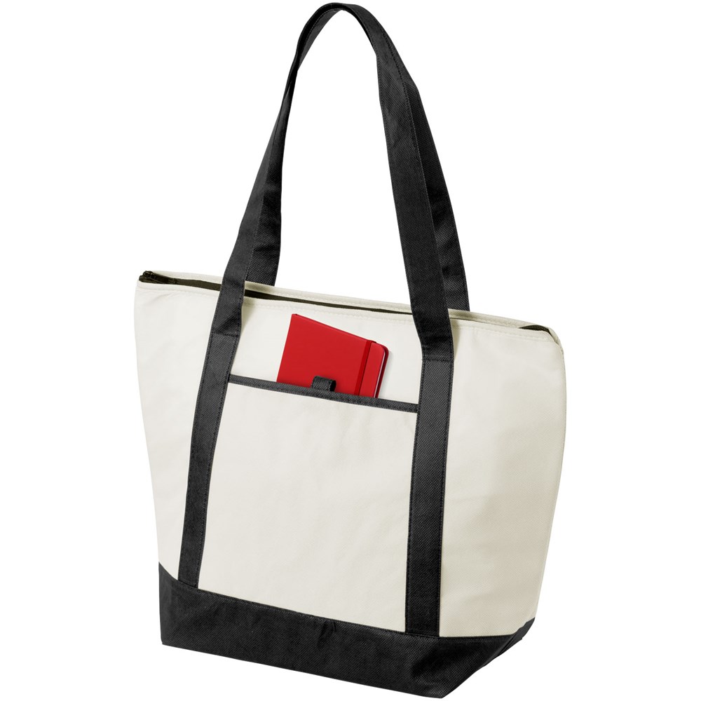Lighthouse Non Woven Kühltasche 21L natural, schwarz