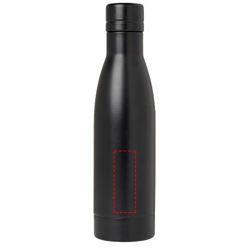 Vasa RCS-zertifizierte Kupfer-Vakuum Isolierflasche aus recyceltem Edelstahl, 500 ml schwarz