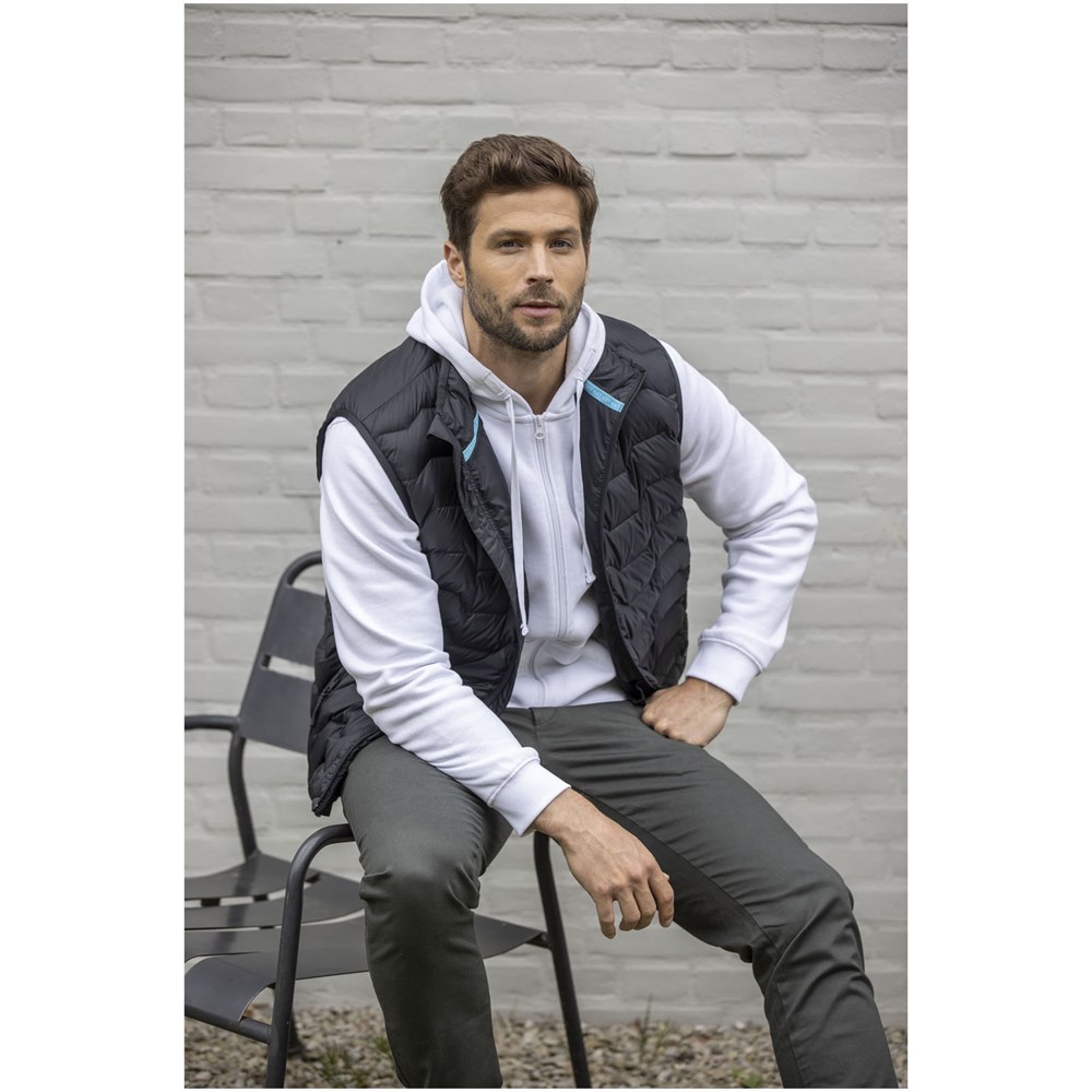 Epidote GRS isolierter Daunen-Bodywarmer aus recyceltem Material für Herren Schwarz