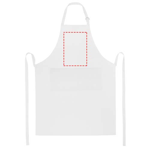 Andrea 240 g/m² Schürze mit verstellbarem Nackenband weiss