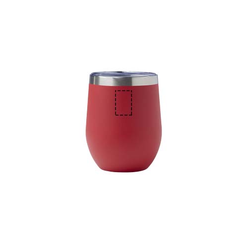 Gobelet isotherme Corzo 350 ml en cuivre inoxydable recyclé certifié RCS Rouge