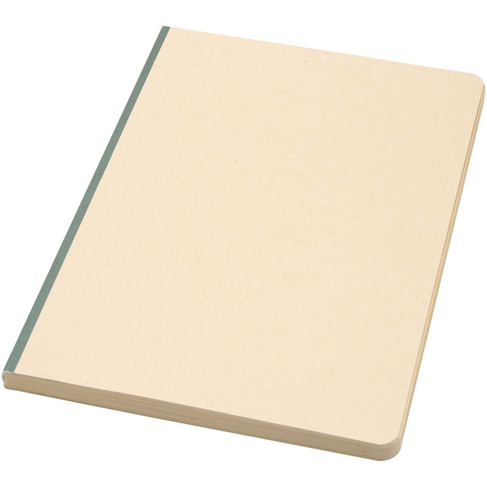 Carnet A5 Liliana à couverture souple en canne à sucre et RPET Vert bruyère