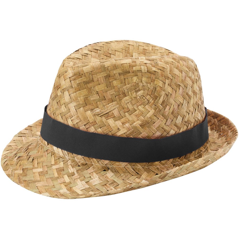 Pricus Strohhut schwarz, natur