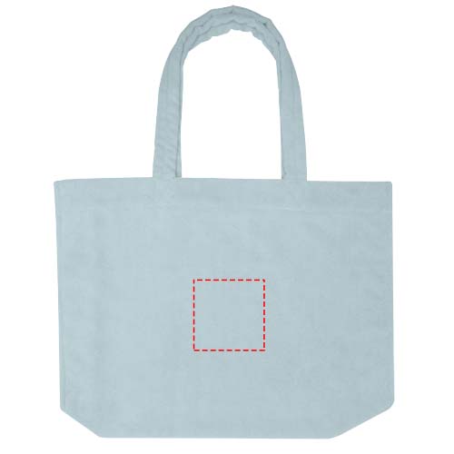 Siam GRS-recycelte Strandtragetasche aus Frottee 13 L Cloud Blue