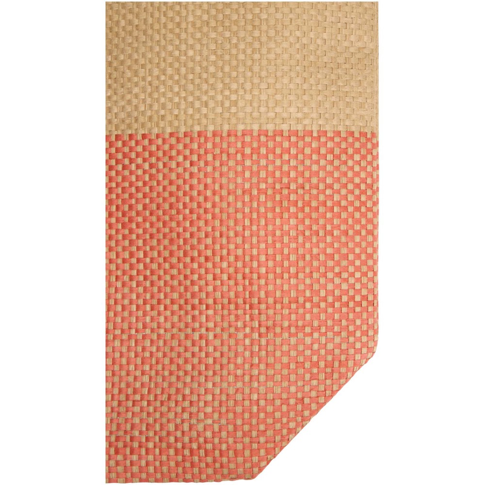 Rhythm grosse Strohpapier Tragetasche mit Reissverschluss, 21 l ziegelstein