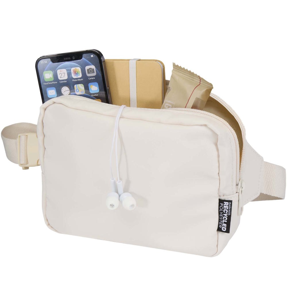 Trip Aware™ Recycelte Reisetasche mit Schultergurt 1 L offwhite