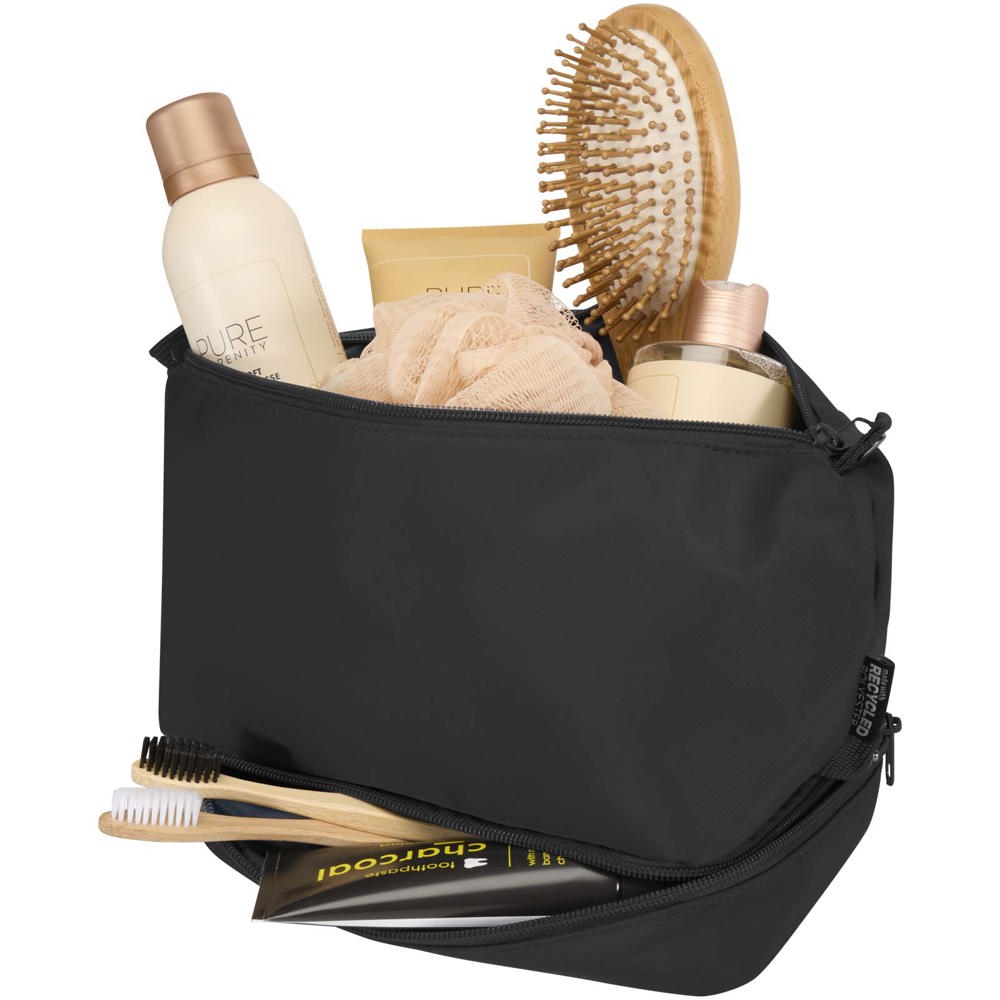 Sac de toilette de voyage Trip Aware™ de 6 L en matériaux recyclés Noir