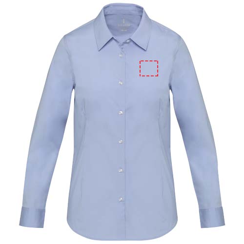 Carnelian Popeline Bluse hellblau