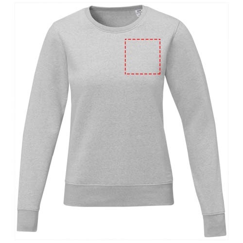 Pull ras de cou Zenon pour femme Gris