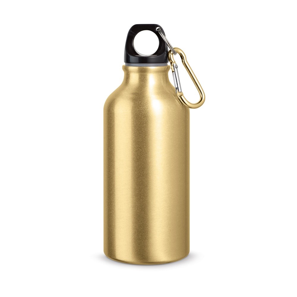 LANDSCAPE S Bouteille de sport 400mL en aluminium avec mousqueton Doré satiné