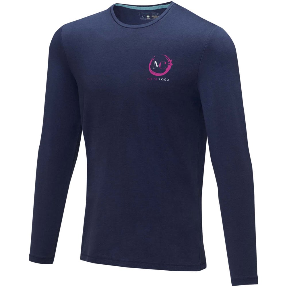 T-shirt bio manches longues homme Ponoka Marine