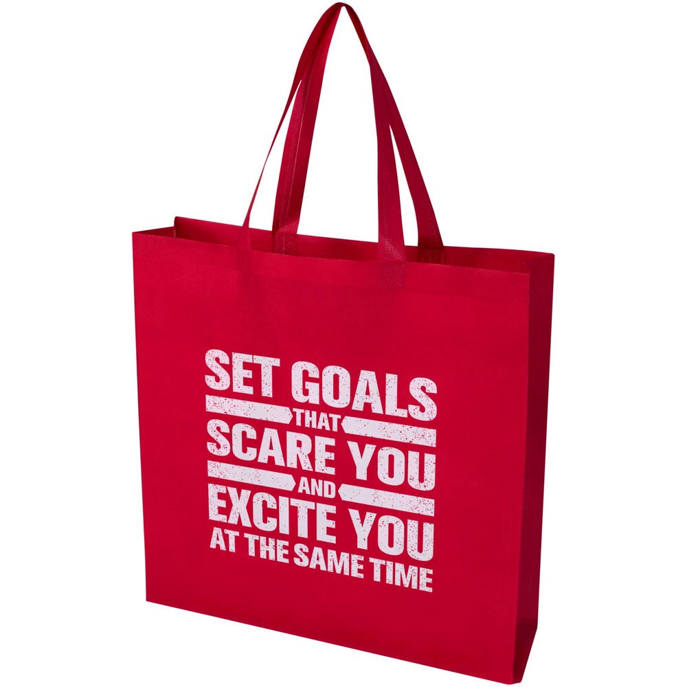 Sac shopping à soufflets EcoSeal non tissé recyclé et certifié GRS de 12 L Rouge