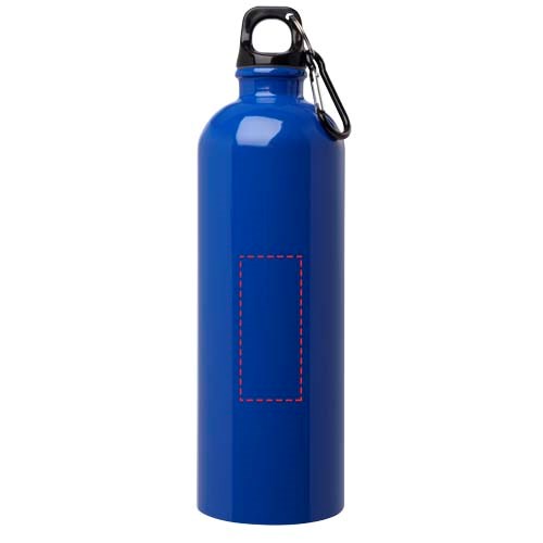 Bouteille d'eau Oregon de 750 ml simple paroi en acier recyclé certifié RCS avec mousqueton Bleu royal