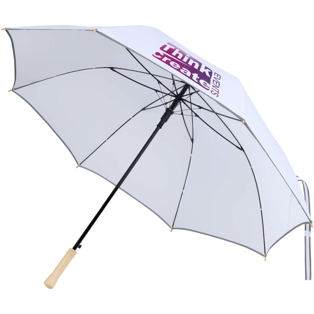 Parapluie Norman 76 cm en RPET résistant au vent blanc