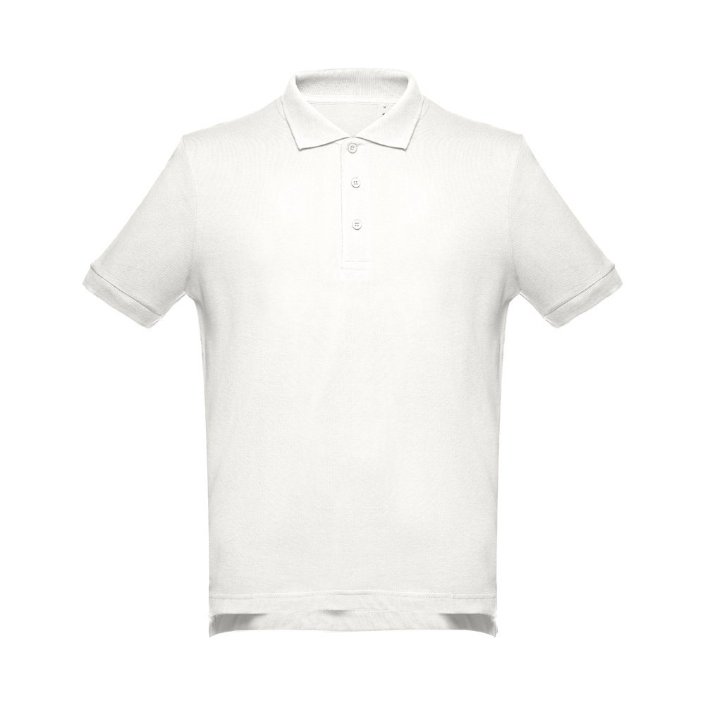 THC ADAM Kurzarm-Poloshirt aus Baumwolle für Herren Pastellweiss