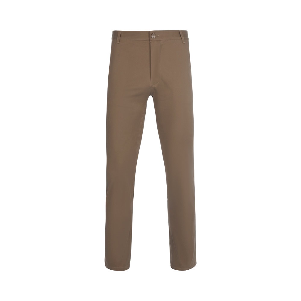 VL VISHNU Unisex Stretch-Chinohose (260g/m²), aus Baumwolle (98%) und Elastan (2%) Naturhell