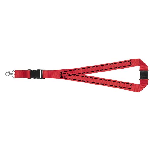 Yogi Lanyard mit Sicherheitsverschluss rot