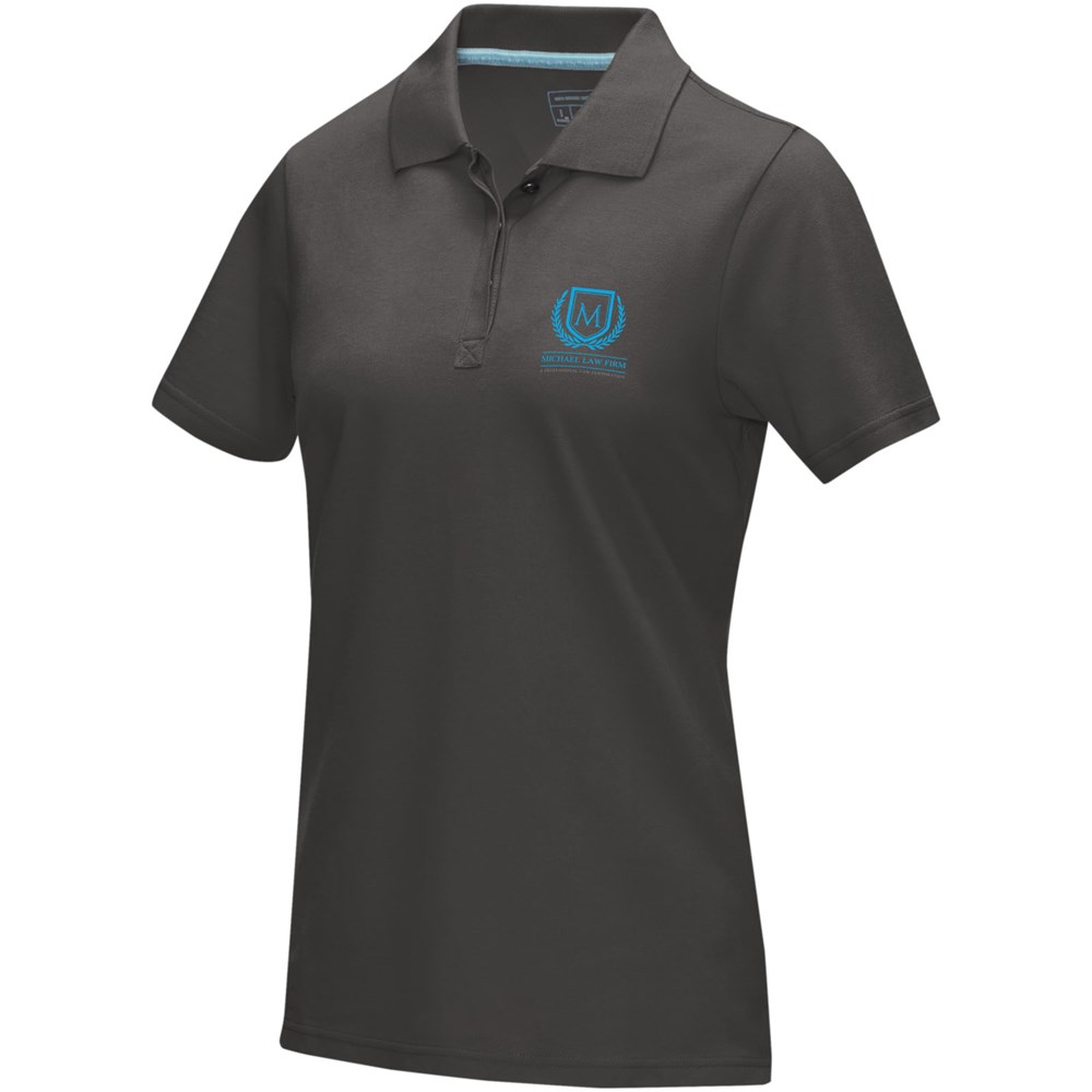 Polo Graphite bio manches courtes femme Gris storm