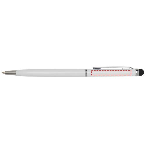 Stylo bille en aluminium Ore avec stylet (encre bleue) Blanc