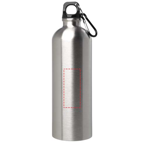 Oregon 750 ml RCS-zertifizierte, einwandige Trinkflasche aus Edelstahl mit Karabinerhaken silber