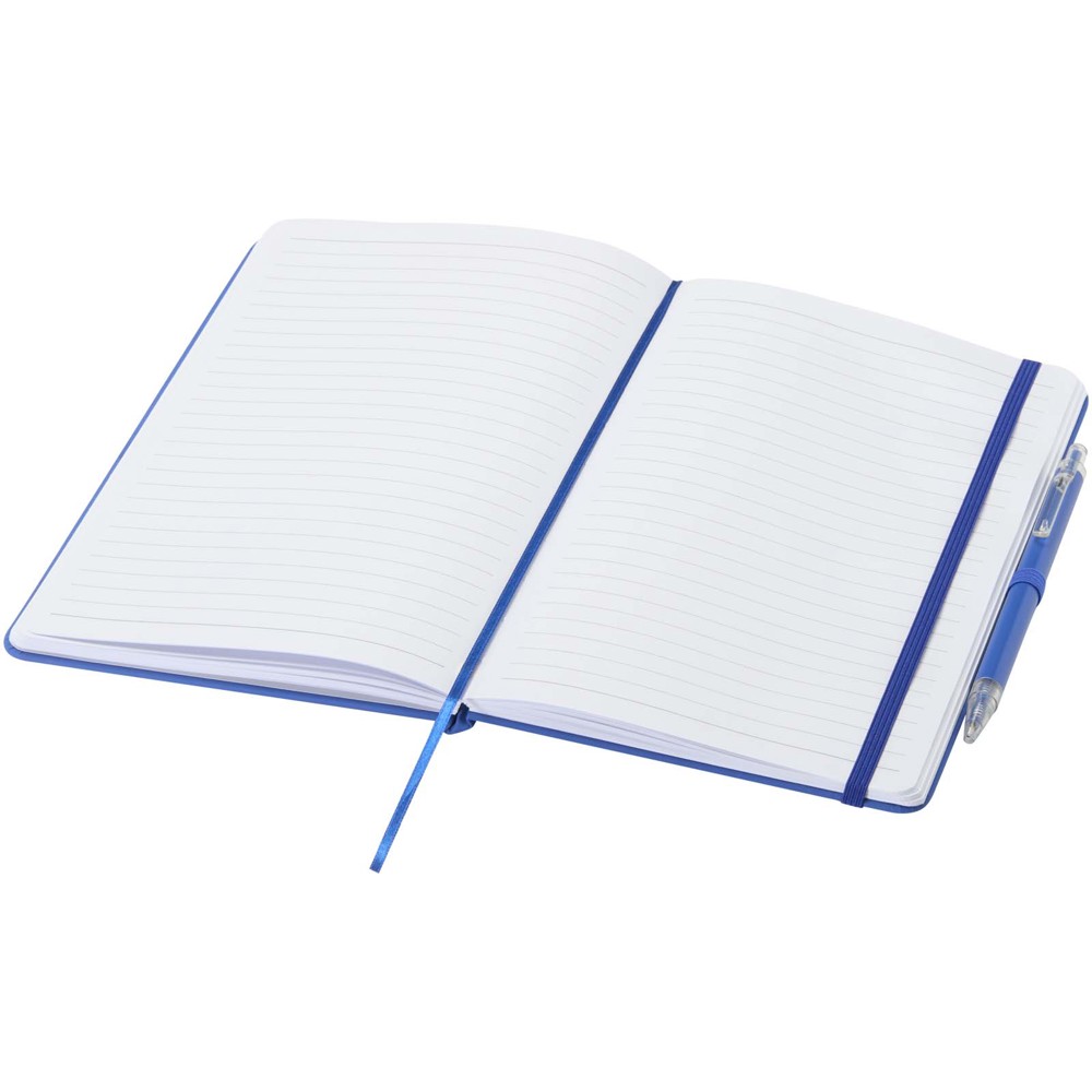 Ensemble comprenant un cahier en papier recyclé Spectrum A5 et un stylo à bille Bleu royal