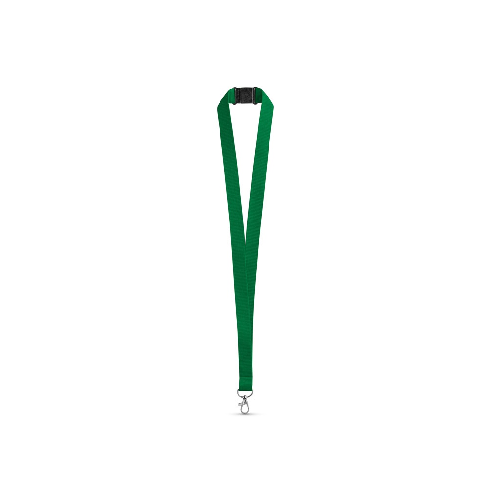 LEEDS Lanyard en polyester avec fermoir de sécurité vert