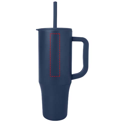 Brady 900 ml RCS-zertifizierter Isolierbecher mit Silikon Trinkhalm navy