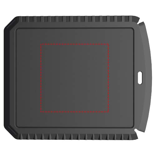 Grattoir à glace Thrym rectangulaire et en plastique recyclé Noir
