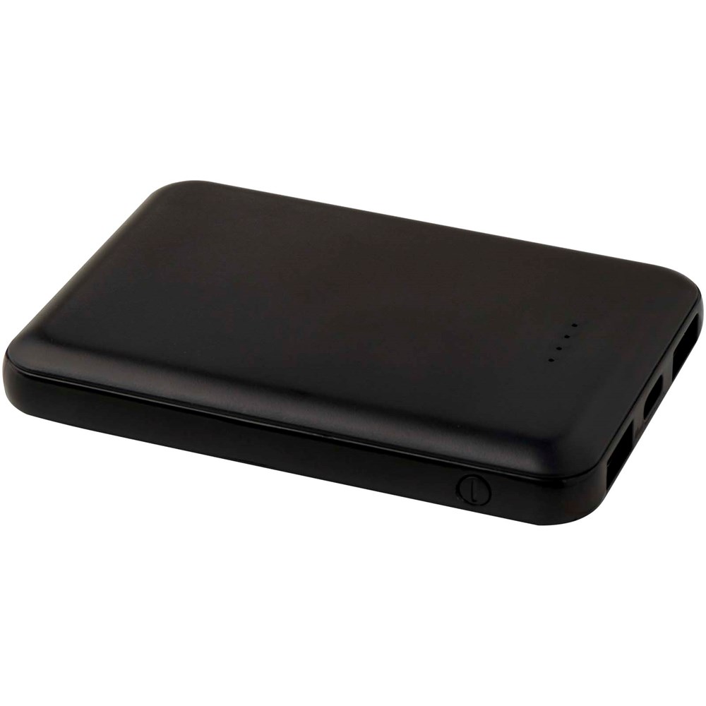 Asama 5000 mAh Typ-C Powerbank aus recyceltem Kunststoff schwarz