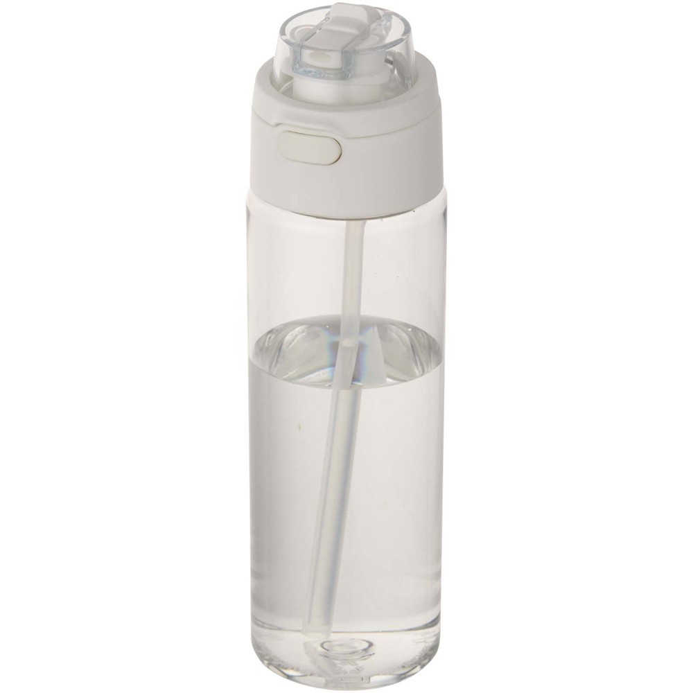 Theron 700 ml RCS Trinkflasche aus recyceltem Kunststoff mit Multifunktionsdeckel und Klappstrohhalm