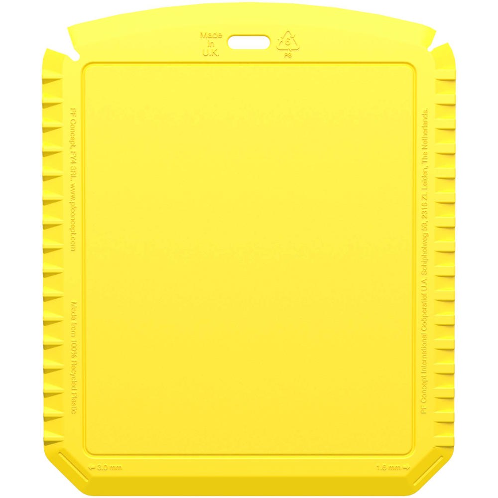 Grattoir à glace Thrym rectangulaire et en plastique recyclé Jaune