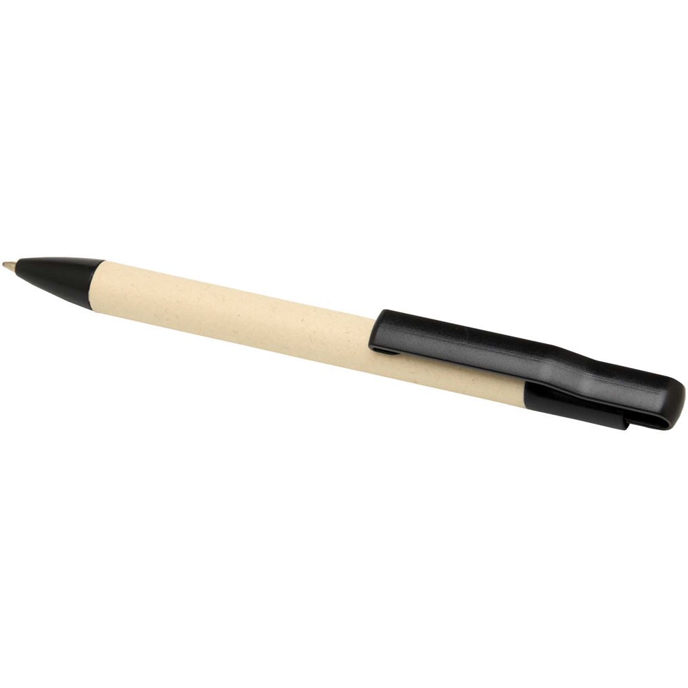 Stylo bille Liliana en papier de canne à sucre (encre bleue) Noir