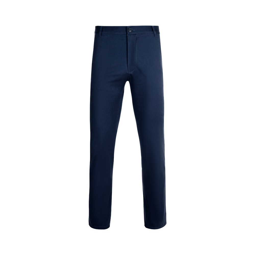 VL VISHNU Pantalon chino stretch unisexe (260g/m²), en coton (98%) et élasthanne (2%) bleu foncé