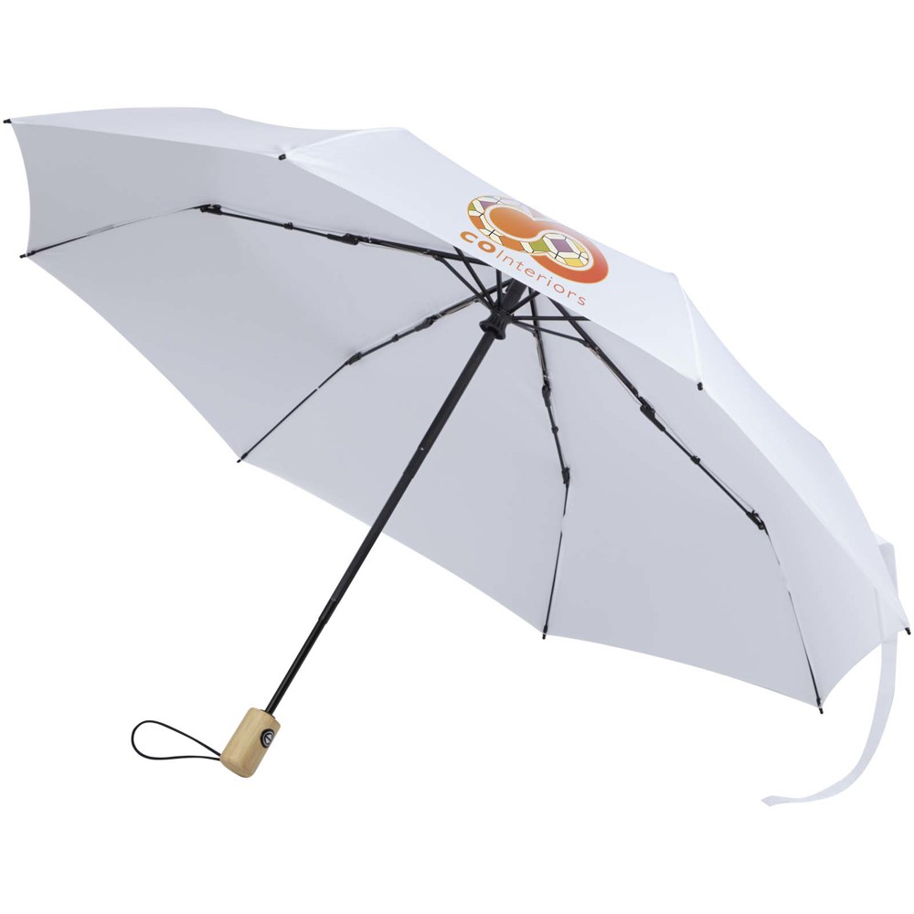 Parapluie pliable Renee de 58 cm à ouverture et fermeture automatiques blanc