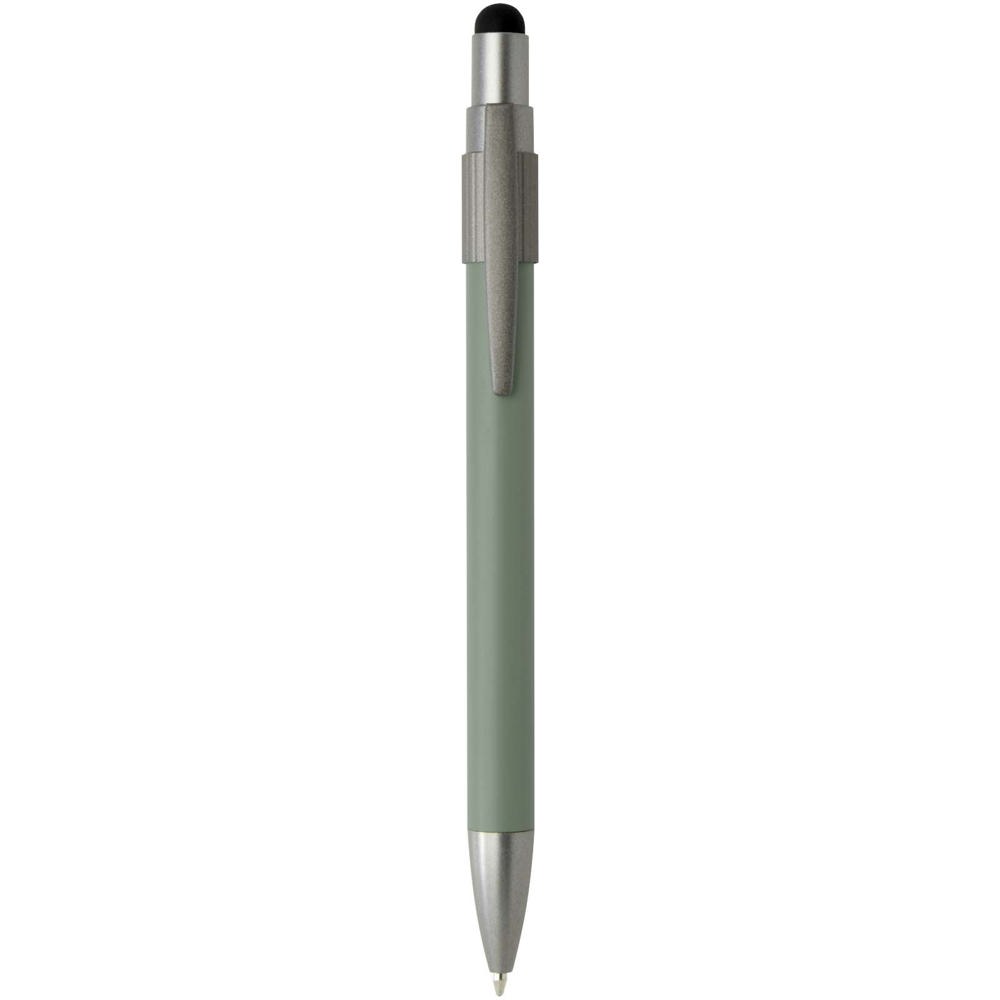 Stylo bille recyclé RCS avec stylet et toupie antistress (encre bleue) Rill Vert bruyère