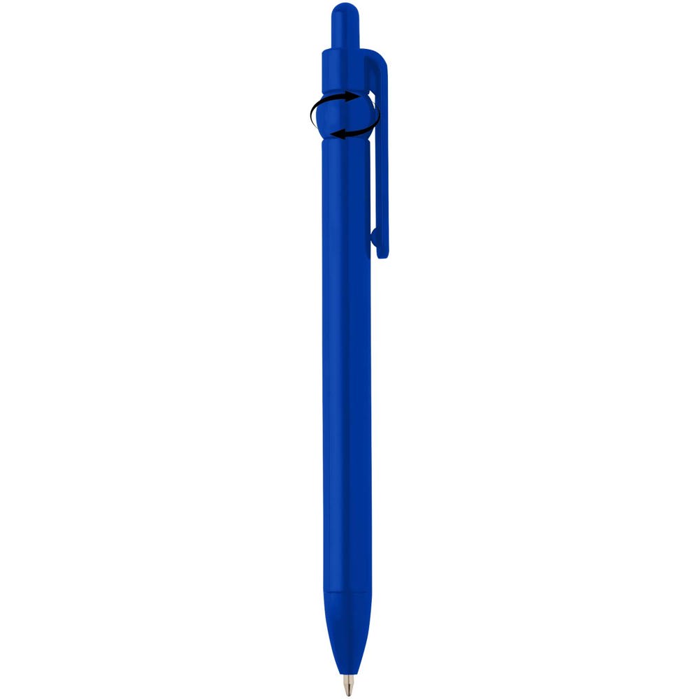 Stylo bille Fidget en plastique recyclé (encre noire) Bleu royal