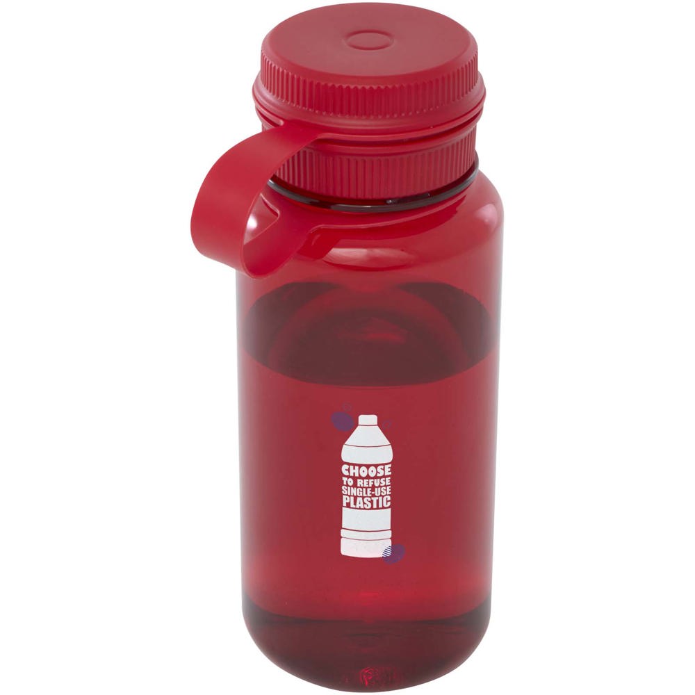 Bouteille sport Ryder de 900 ml en RPET certifié RCS avec couvercle multifonctions Rouge