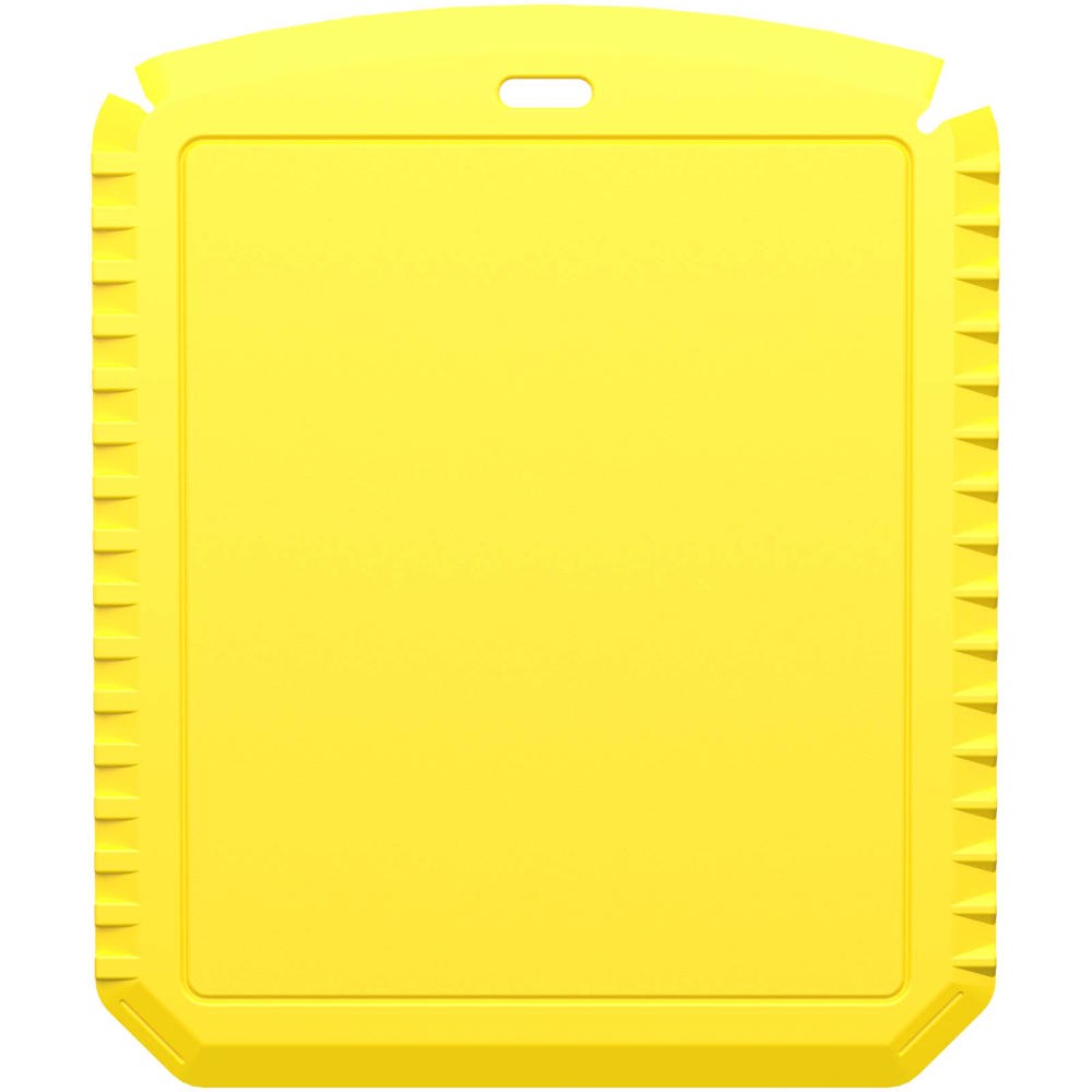 Grattoir à glace Thrym rectangulaire et en plastique recyclé Jaune
