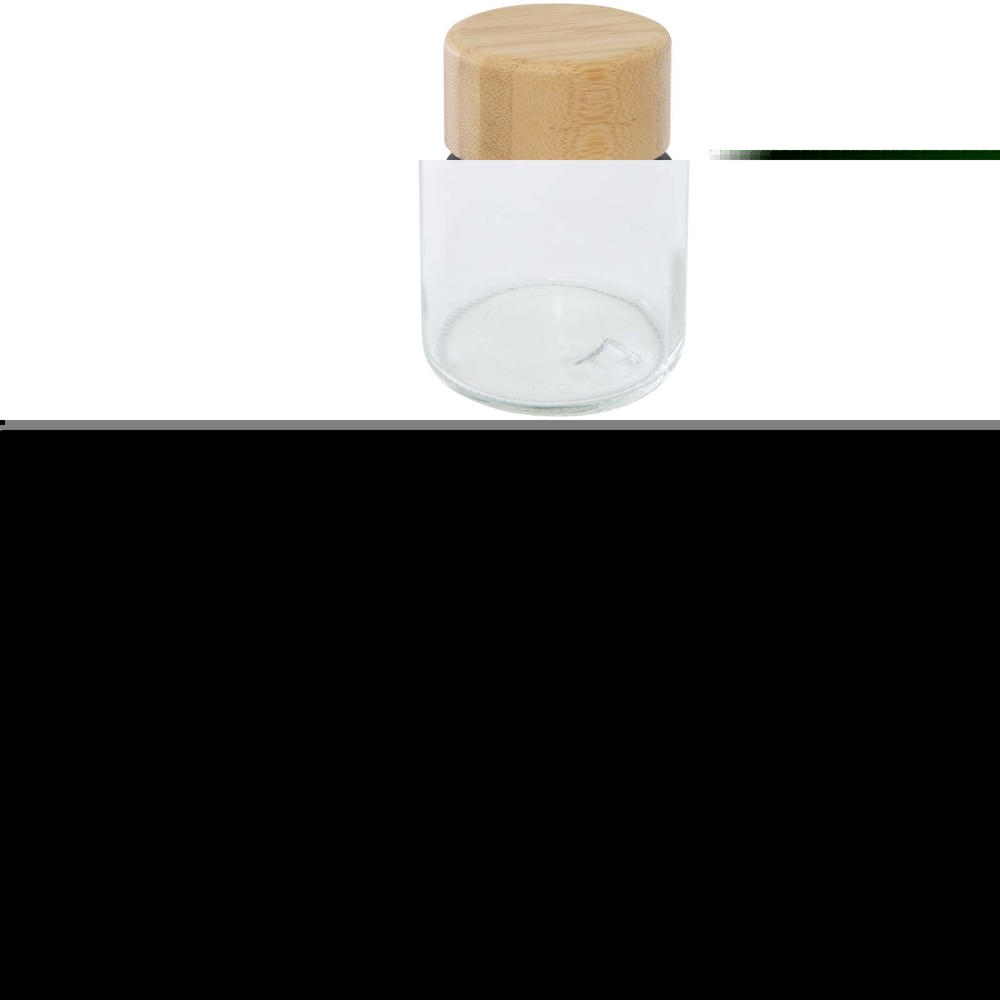 Porto 500 ml Glas-Flasche mit Silikongriff und Bambusdeckel schwarz