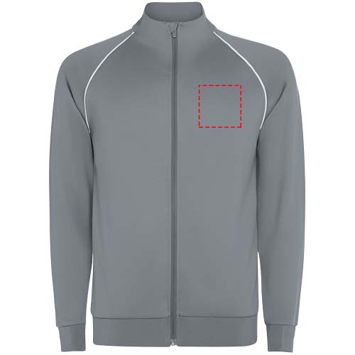 Valier Herren Sweatshirt mit durchgehendem Reissverschluss Grau