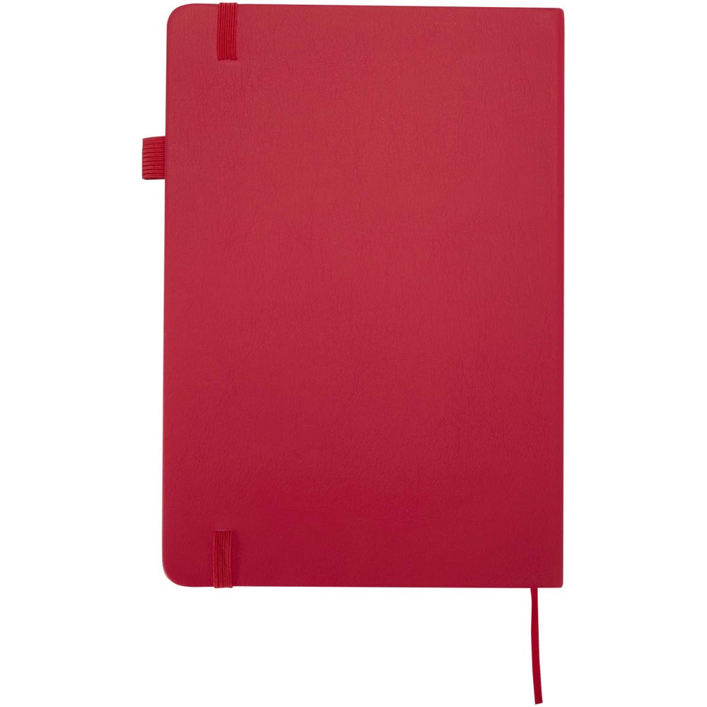 Carnet Liss A5 à couverture rigide en plastique recyclé rouge
