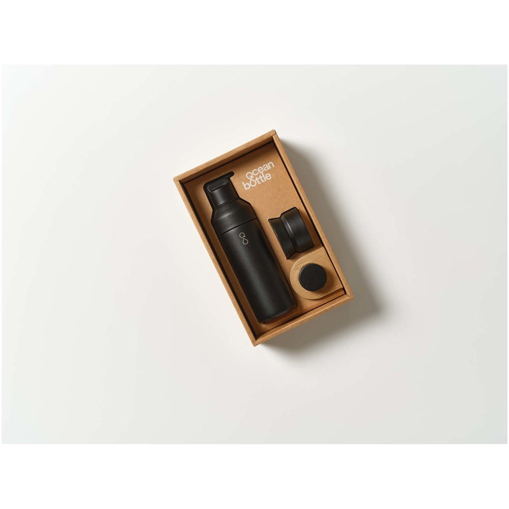 Ocean Bottle 500 ml 3 in 1 Set Obsidian Black