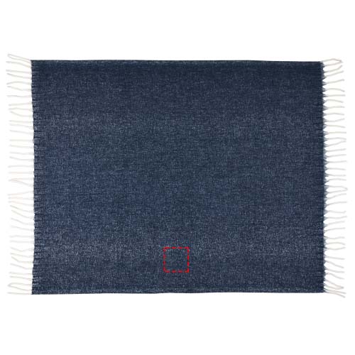 Dolly GRS-recycelte Decke dunkelblau