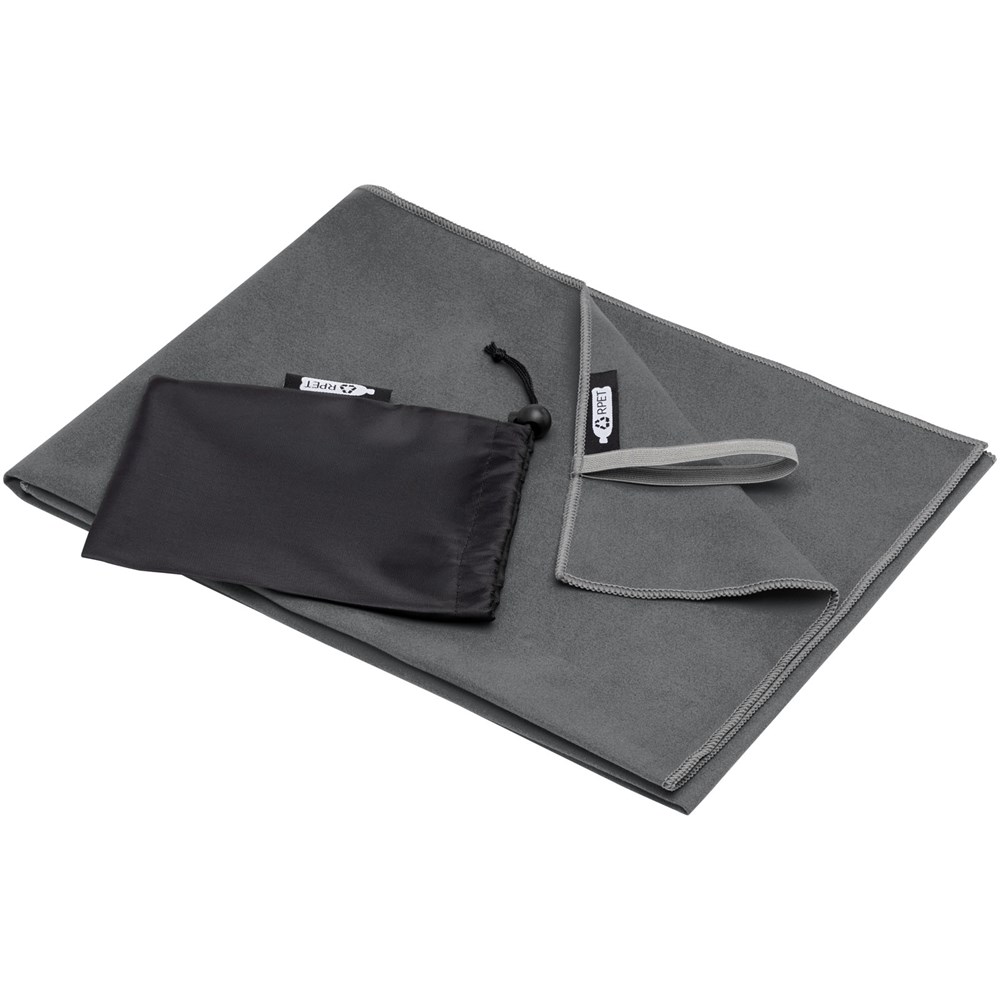 Serviette Pieter certifiée GRS ultra-légère et à séchage rapide 50 x 100 cm Gris
